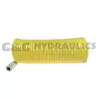 120-N12-12A Coilhose Nylon Coil, 1/2" x 12', Industrial Coupler & 1/2" NPT Swivel Fitting, Yellow UPC #029292923231