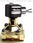 Parker Skinner 2 Way Solenoid Valve - Complete 72218BN4UV00N0H222P3 1/2" NPT Normally Closed Direct Lift Brass 110/50-120/60 Conduit